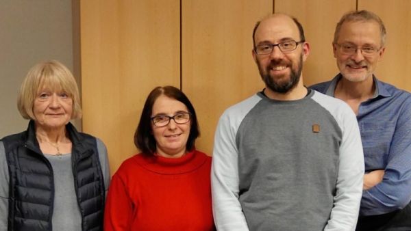 Den Förderverein der Oberschule Artland führt künftig Kerstin Wellmer (Zweite von links). Zum Vorstand gehören weiter (von links): Heike Harbarth, Karsten Krüger und Christian Stokowski. Foto: Förderverein